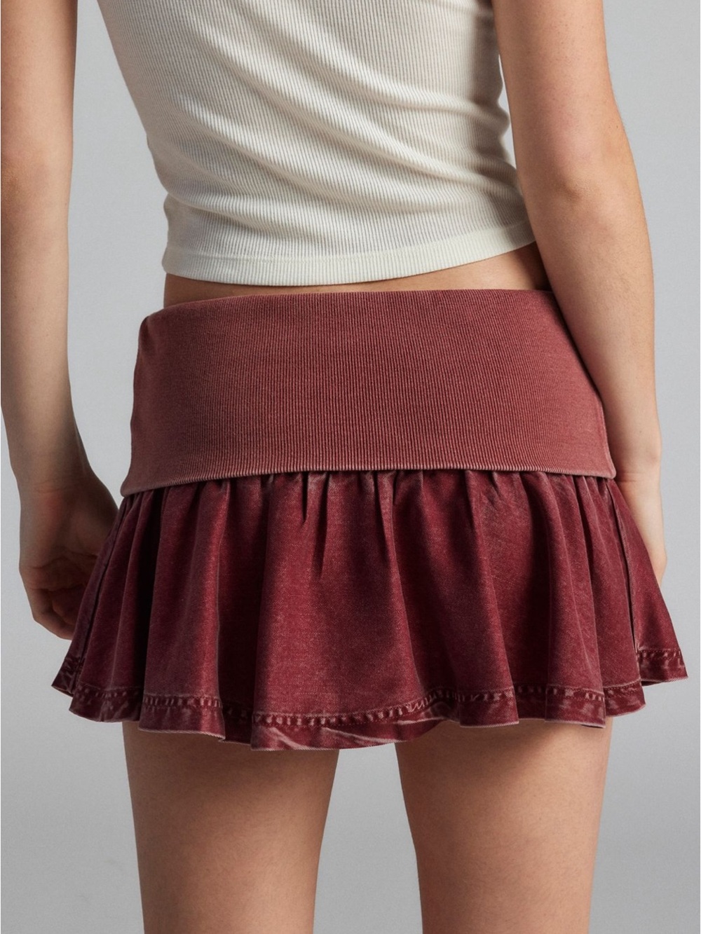 Y2K urban outfitters low rise foldover mini skirt New